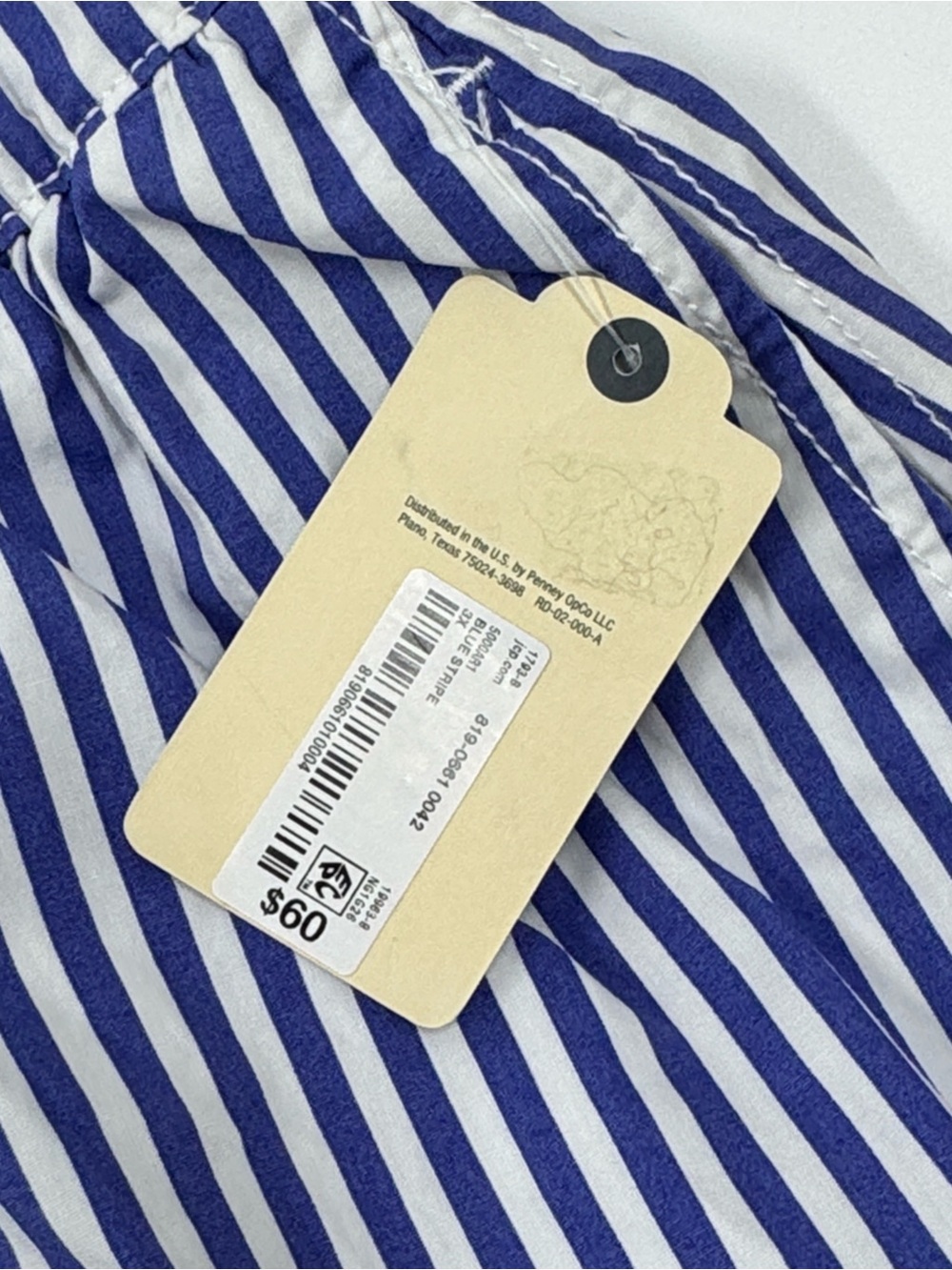 NWT St. John’s Bay Blue and White Striped Women’s Skirt - Classic A-Line Size 3X - Picture 2 of 7
